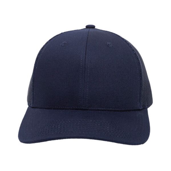 Structured Trucker With Solid Mesh Back Hat Thumbnail